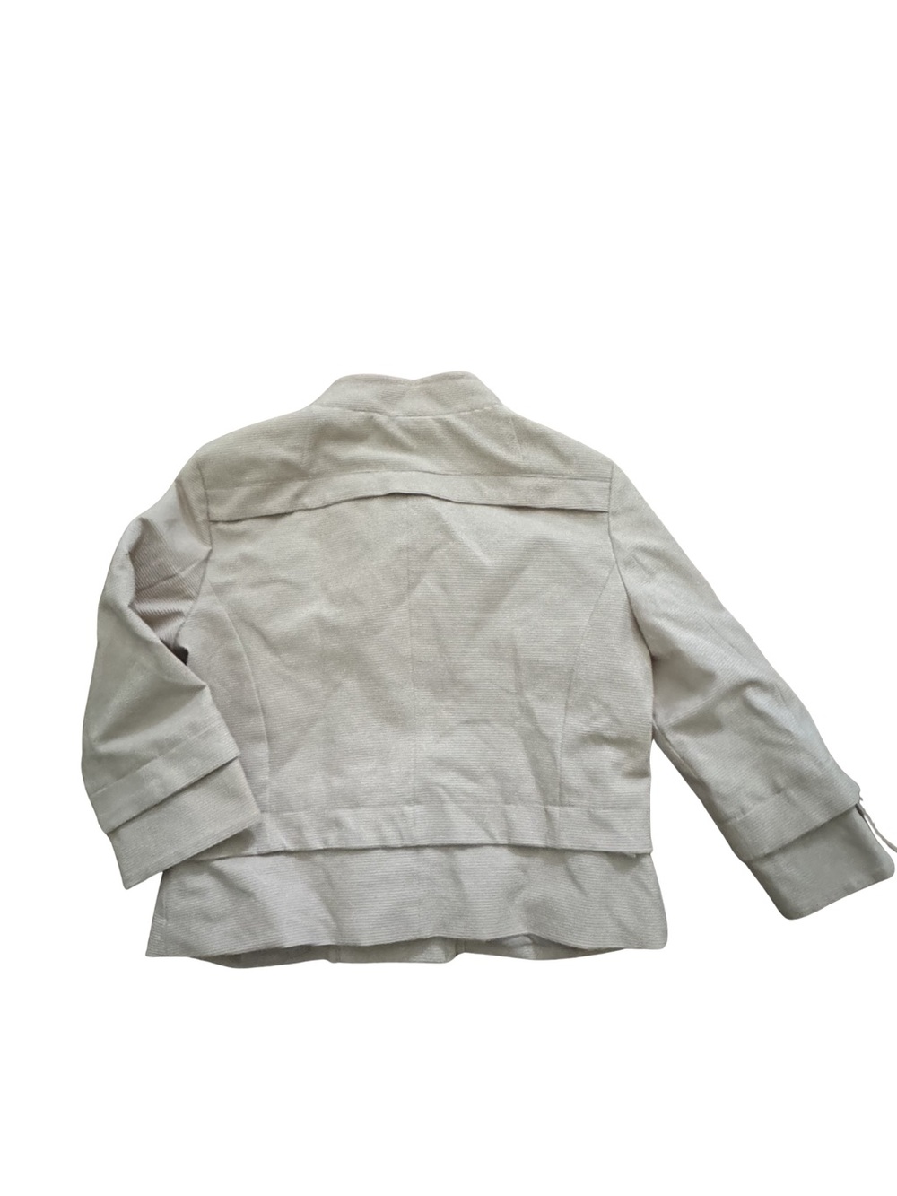 attention Cream Double-Breasted Textured Pea Coat - Picture 2 of 6
